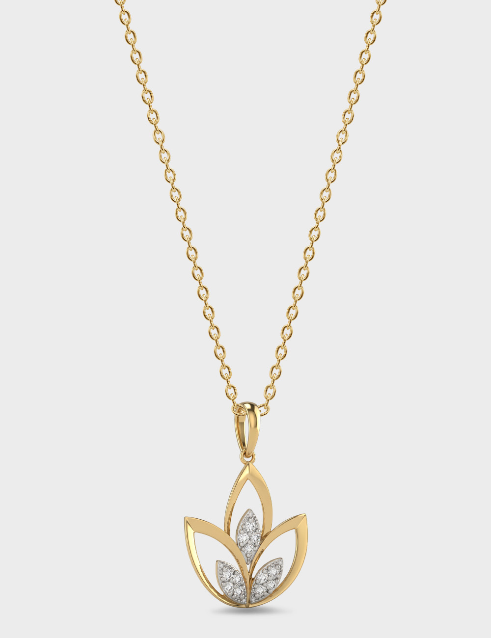 Renewal Lab Grown Diamond Pendant 22 Cent FG-VVS, Yellow Gold, large, image 2