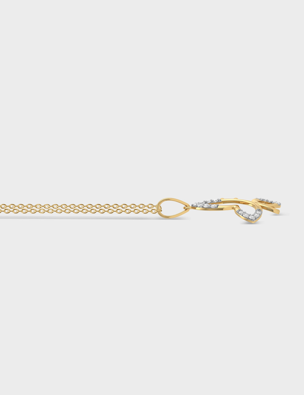 Wingspan Lab Grown Diamond Pendant 34 Cent FG-VVS, Yellow Gold, large, image 3