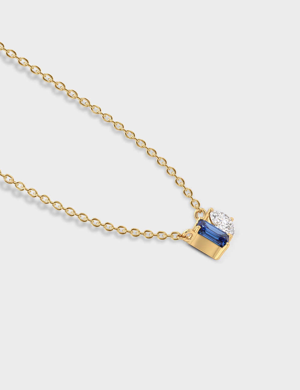 Blue Note Lab Grown Diamond Pendant 1 Carat FG-VVS, Yellow Gold, large, image 4