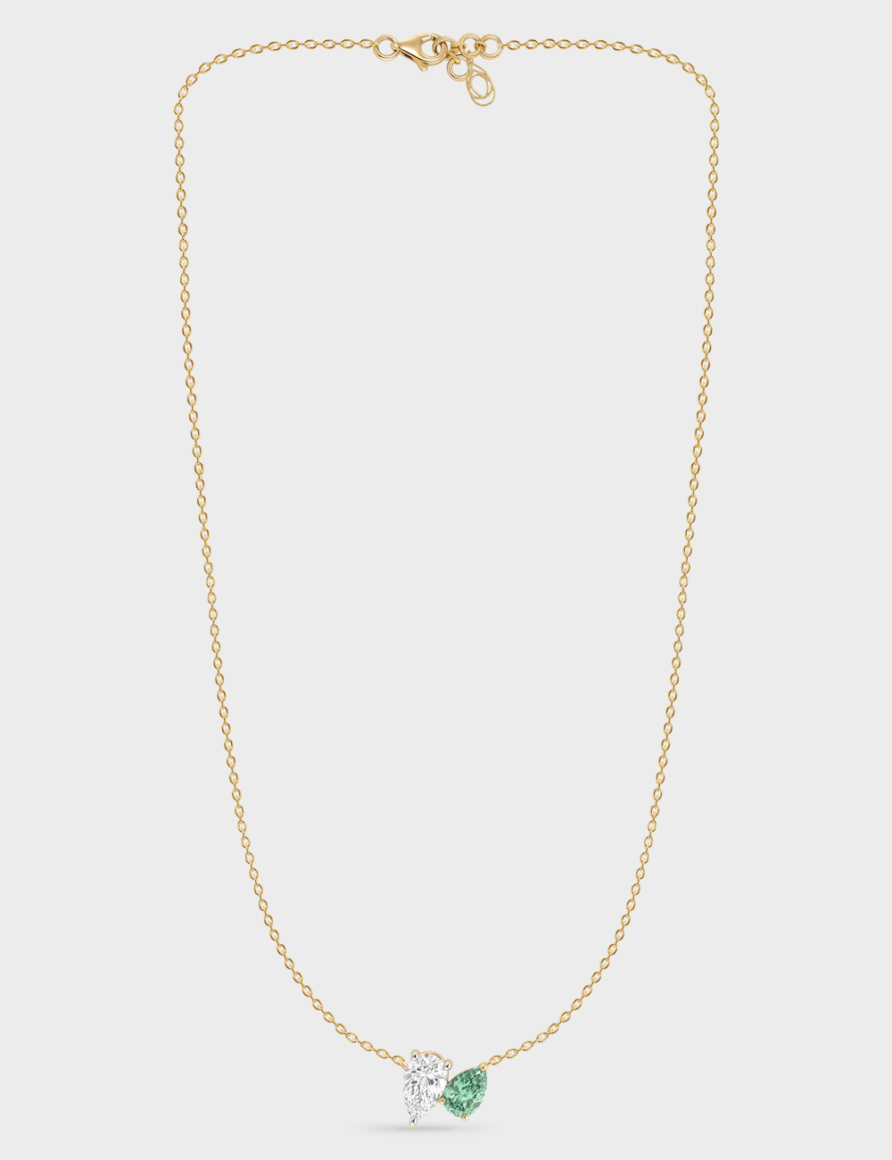 Two of a Kind Lab Grown Diamond Pendant 1.01 Carat FG-VVS, Yellow Gold, large, image 2