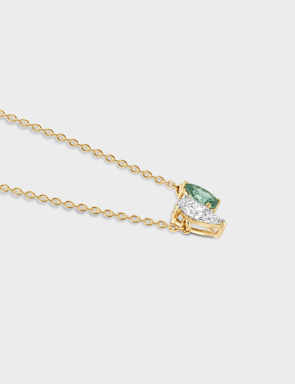 Two of a Kind Lab Grown Diamond Pendant 1.01 Carat FG-VVS, Yellow Gold, large, image 3