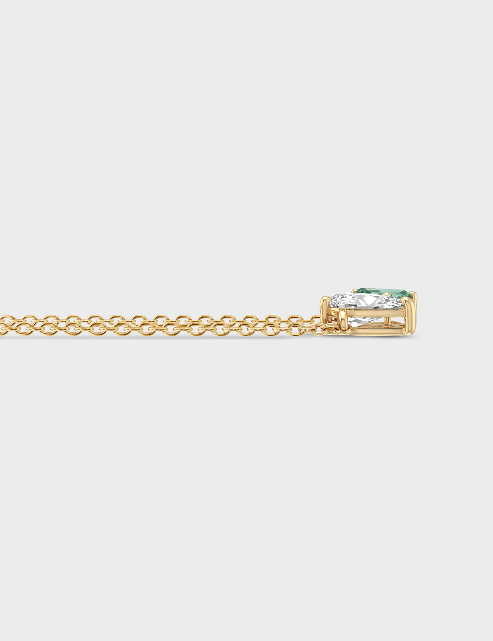 Two of a Kind Lab Grown Diamond Pendant 1.01 Carat FG-VVS, Yellow Gold, large, image 4