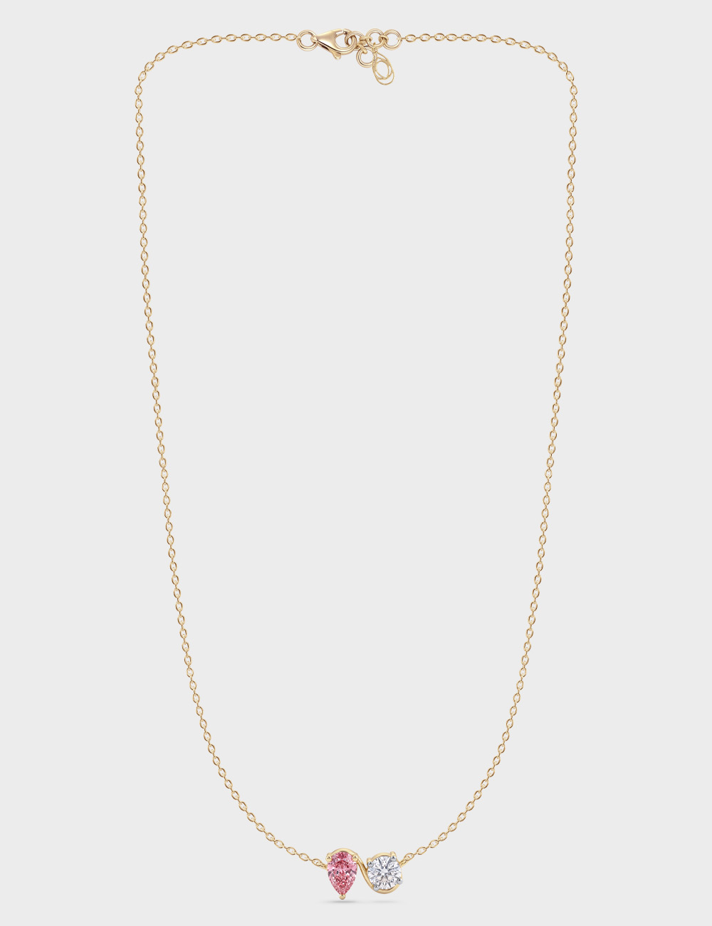 The Rendezvous Lab Grown Diamond Pendant 0.95 Cent FG-VVS, Yellow Gold, large, image 2