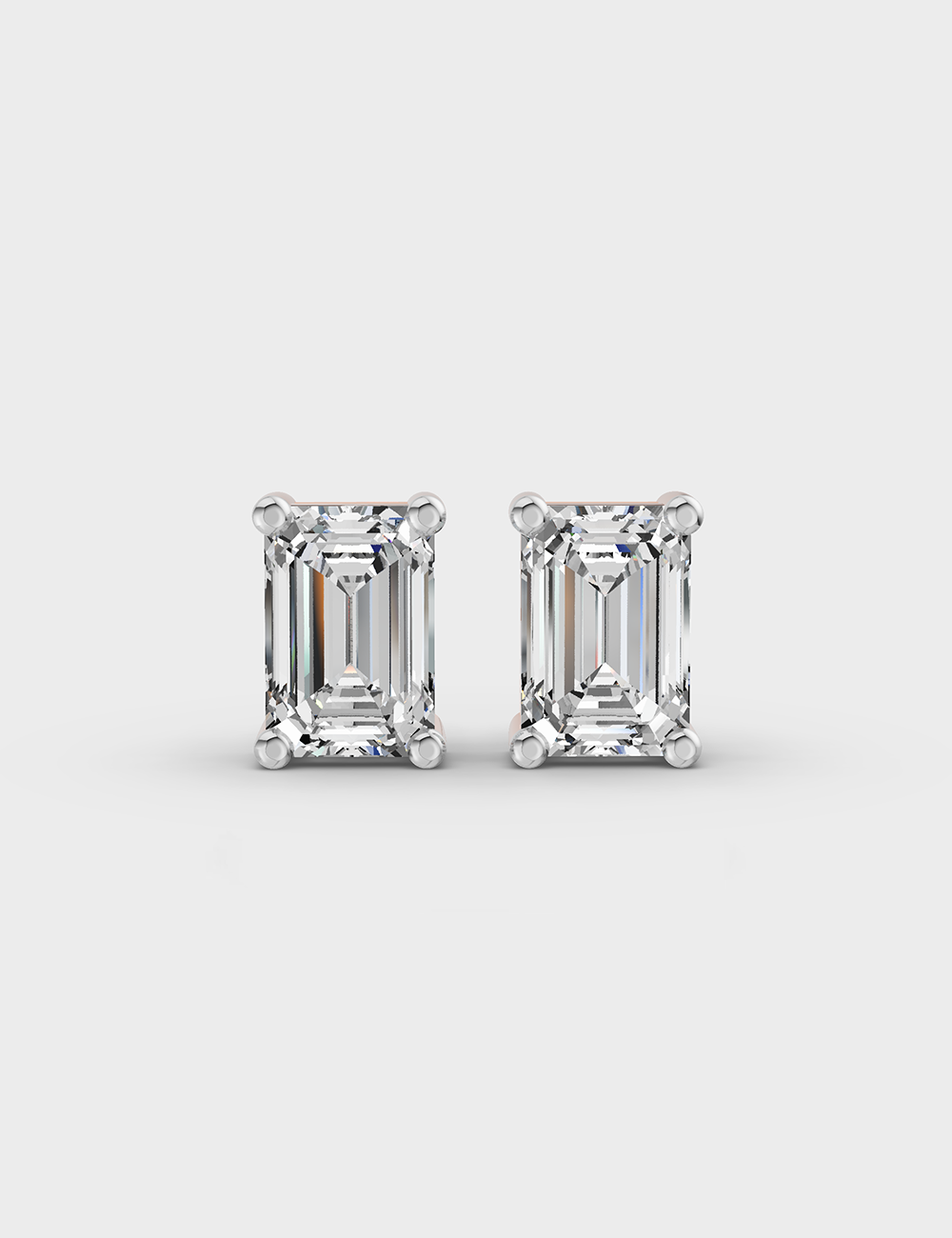 Intense Solitaire Studs 1.21 carat FG-VVS, Rose Gold, large, image 2