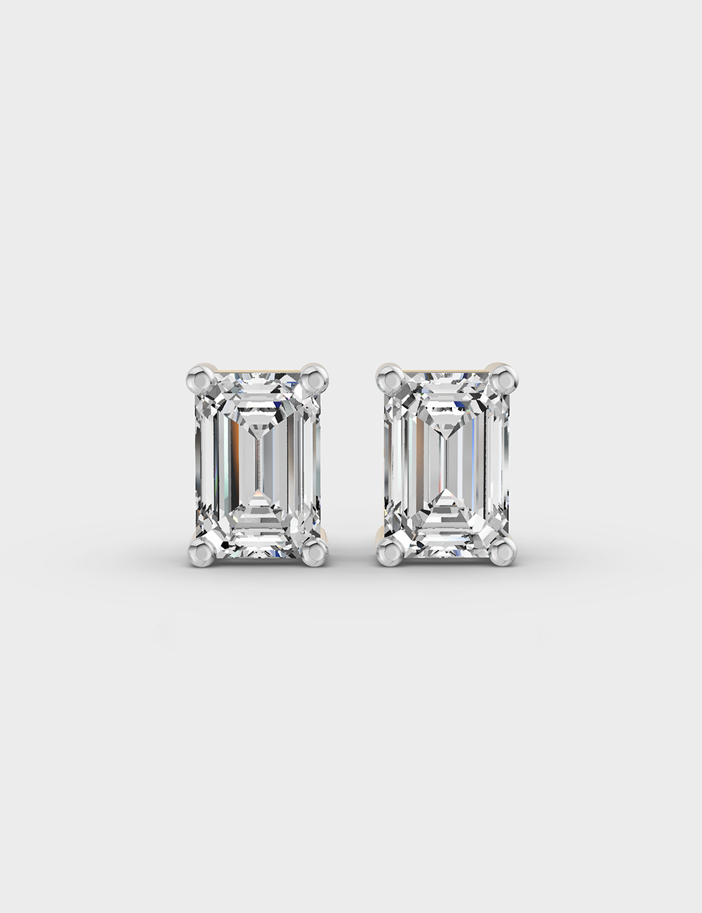 Intense Solitaire Studs 1.21 carat FG-VVS, Yellow Gold, large, image 2