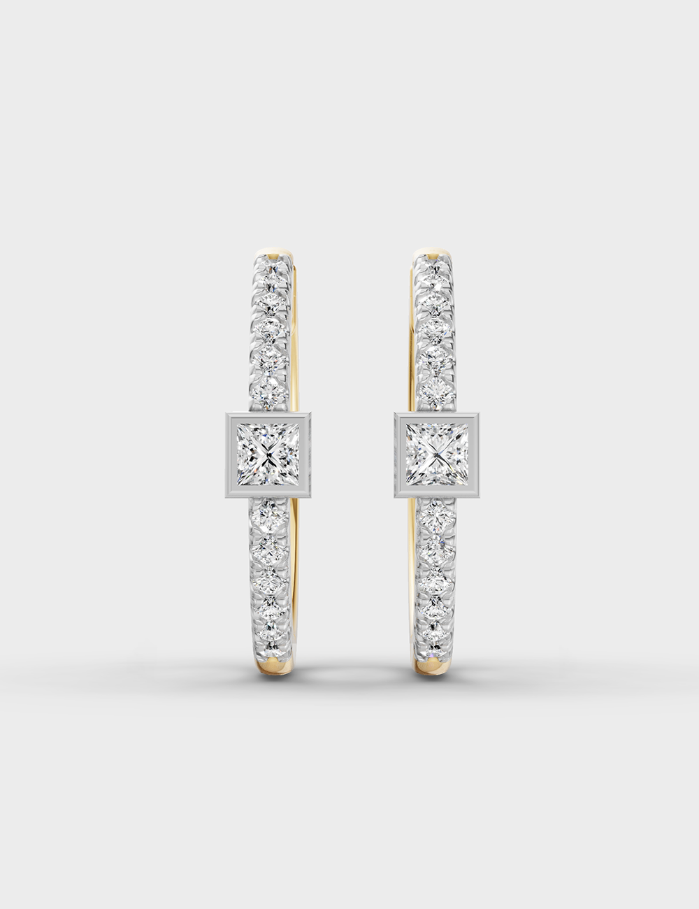 Adorable Diamond Earrings 78 cent FG-VVS, Yellow Gold, large, image 2