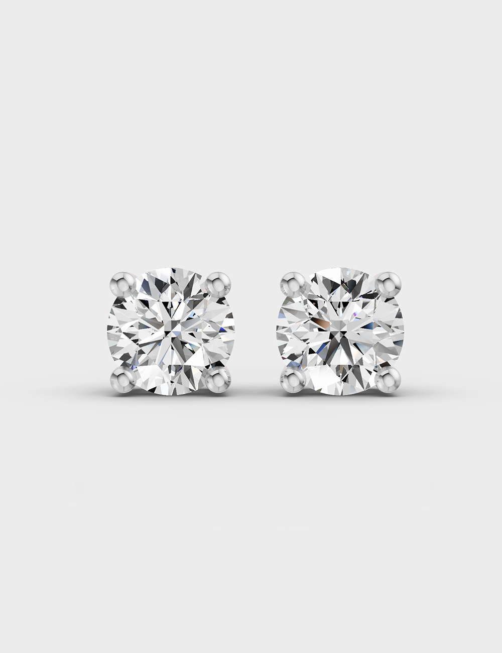 Chic Solitaire Studs 1.52 carat FG-VVS, Yellow Gold, large, image 2