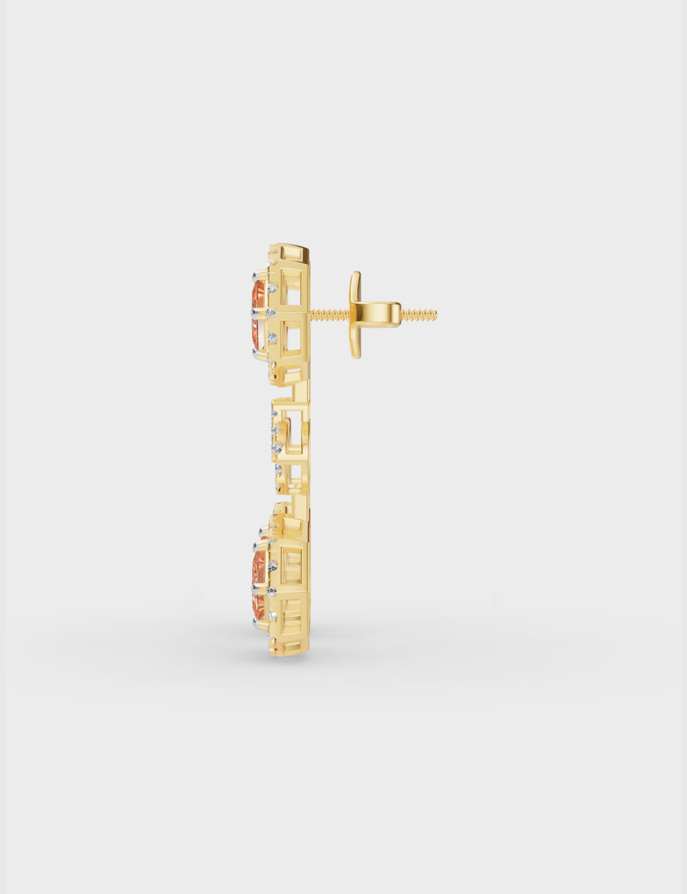 Deco Dreams Diamond Earrings 1.95 carat FG-VVS, Yellow Gold, large, image 3