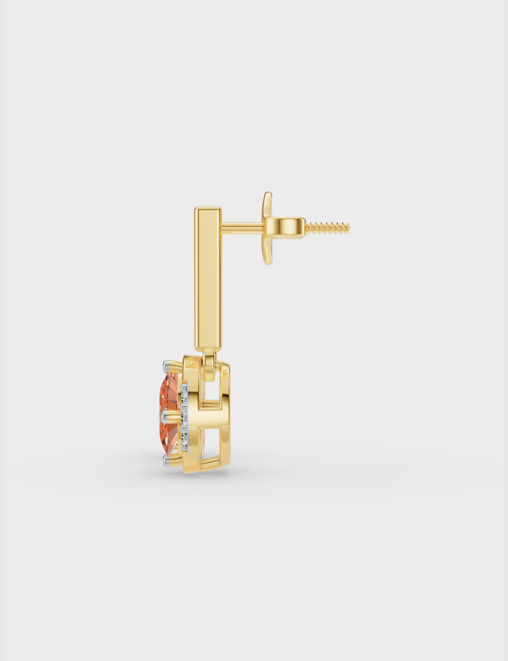 Subtle Radiance Diamond Earrings 45 cent FG-VVS, Yellow Gold, large, image 3