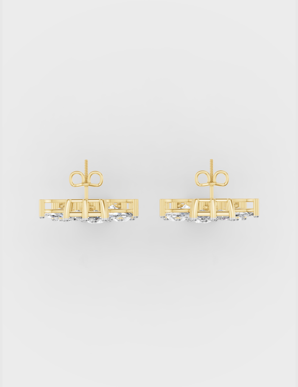 Grand Cascade Diamond Earrings 8.9 carat FG-VVS, Yellow Gold, large, image 4