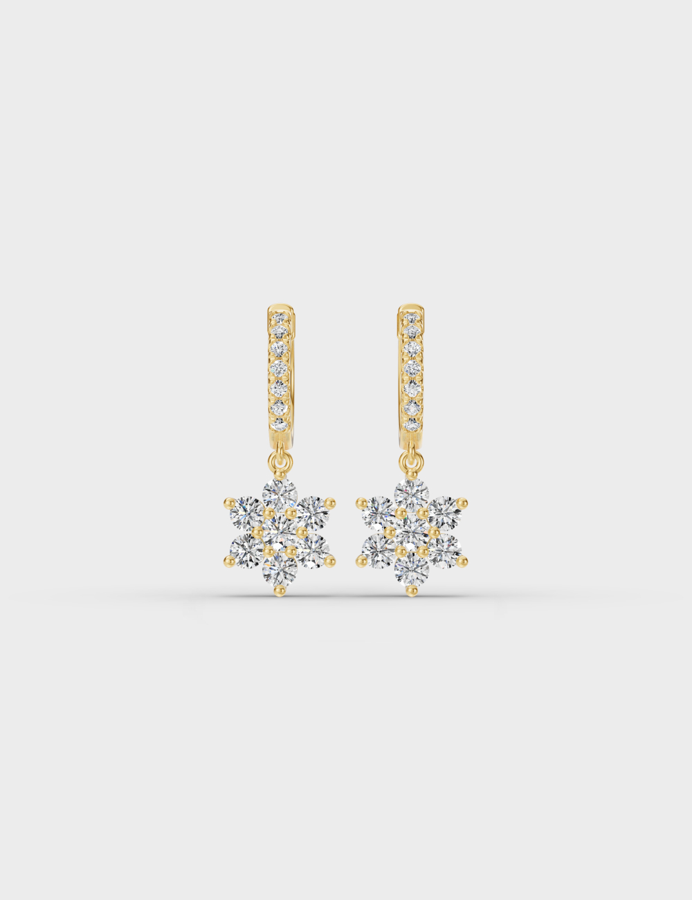 Classic Brilliance Diamond Earrings 1.78 carat FG-VVS, Yellow Gold, large, image 1