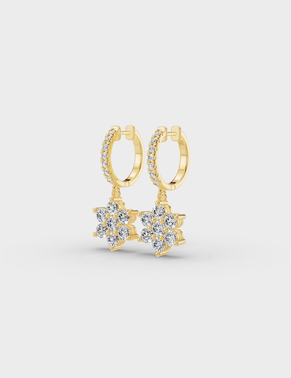 Classic Brilliance Diamond Earrings 1.78 carat FG-VVS, Yellow Gold, large, image 2