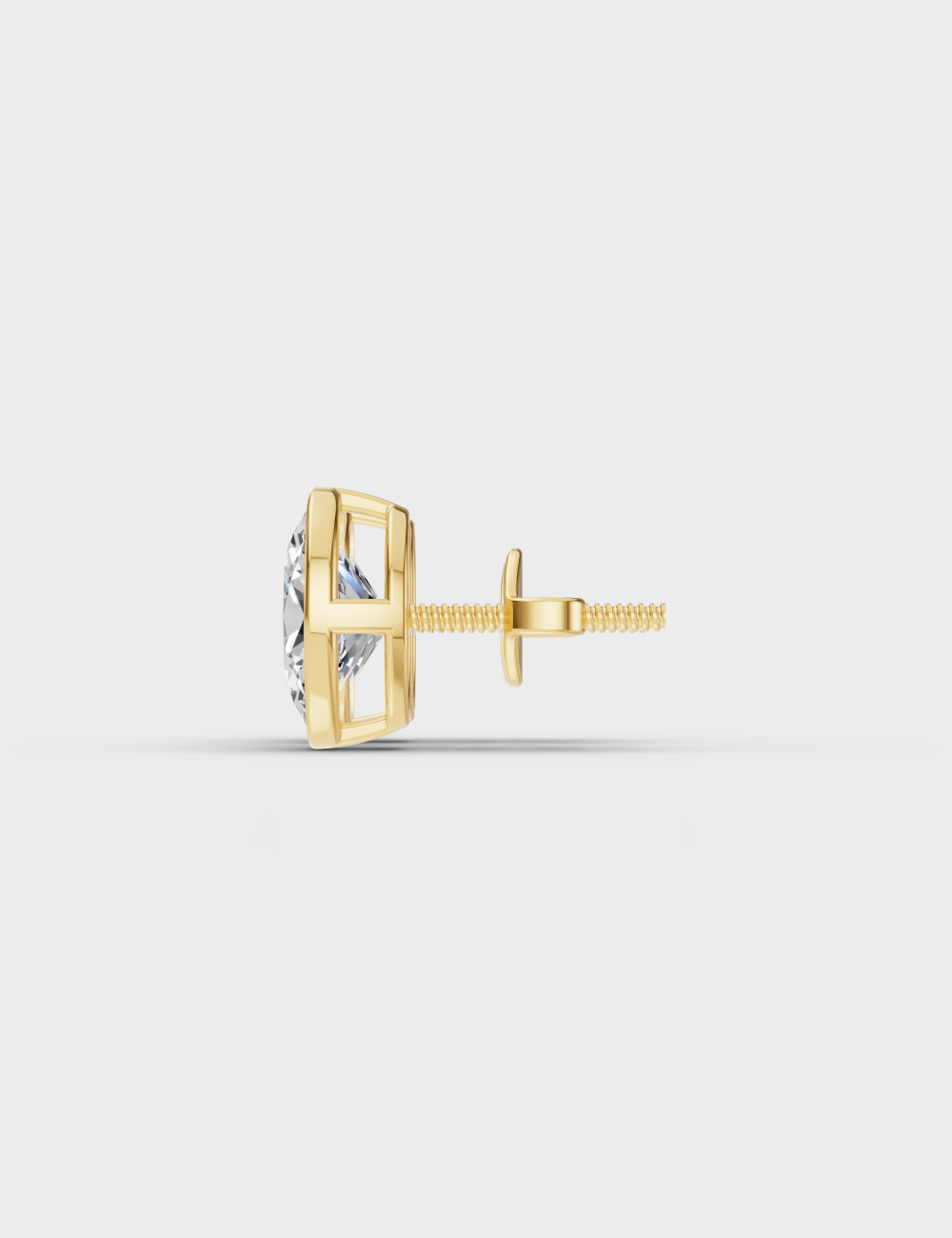 Radiant Simplicity Diamond Earrings 1.04 carat FG-VVS, Yellow Gold, large, image 3