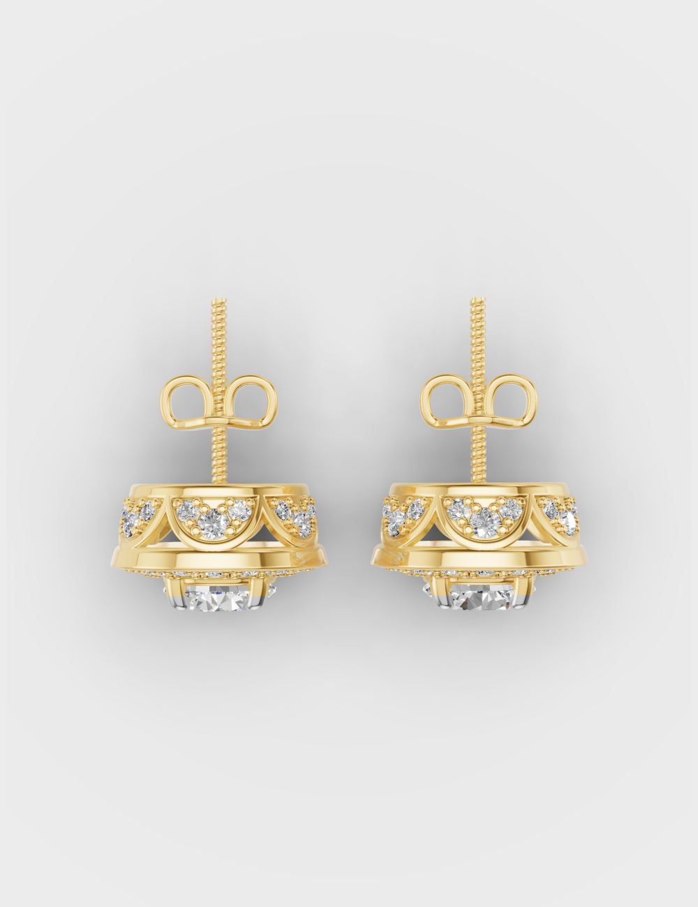 Enhanced Radiance Diamond Earrings 1 carat FG-VVS, Yellow Gold, large, image 4