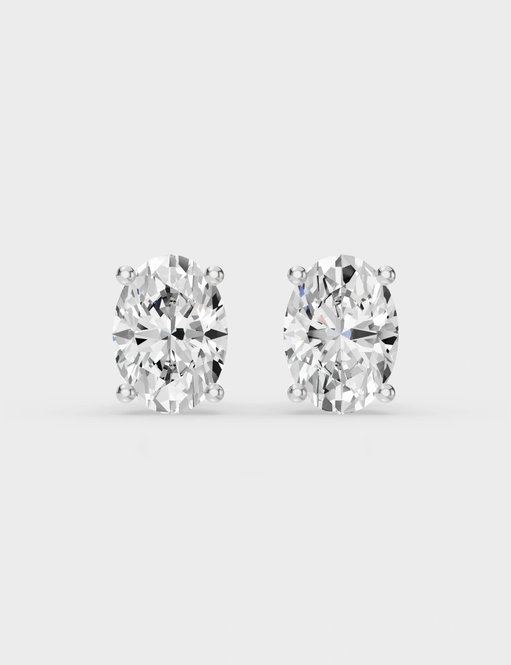 Quiet Spark Diamond Studs 2 carat FG-VVS, Yellow Gold, large, image 2