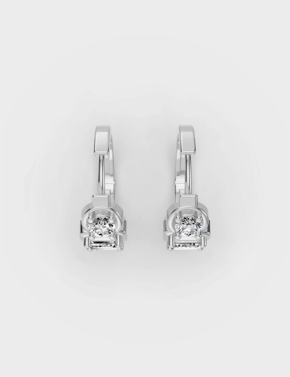 Linear Loop Diamond Hoops 2.54 carat FG-VVS, White Gold, large, image 4