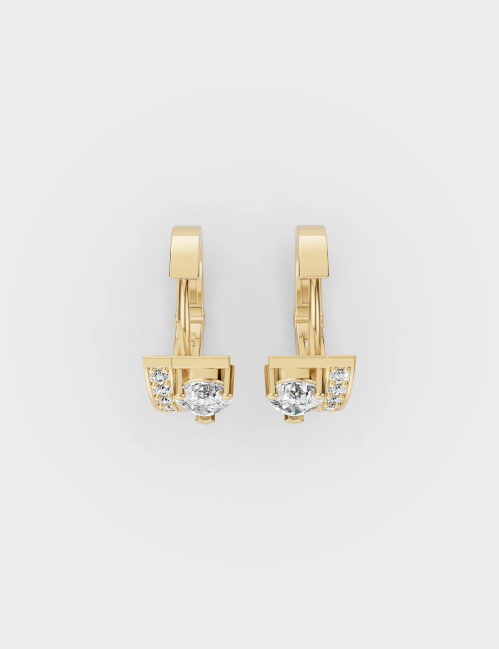 Sculpted Shine Diamond Hoops 1.44 carat FG-VVS, Yellow Gold, large, image 4