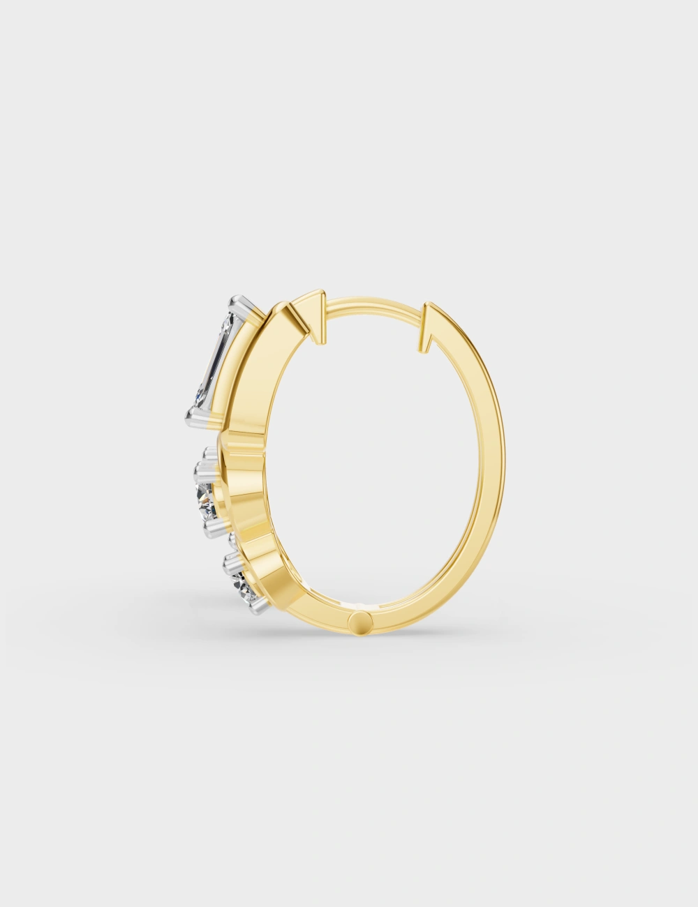 Trio Glow Diamond Hoops 2.6 carat FG-VVS, Yellow Gold, large, image 3