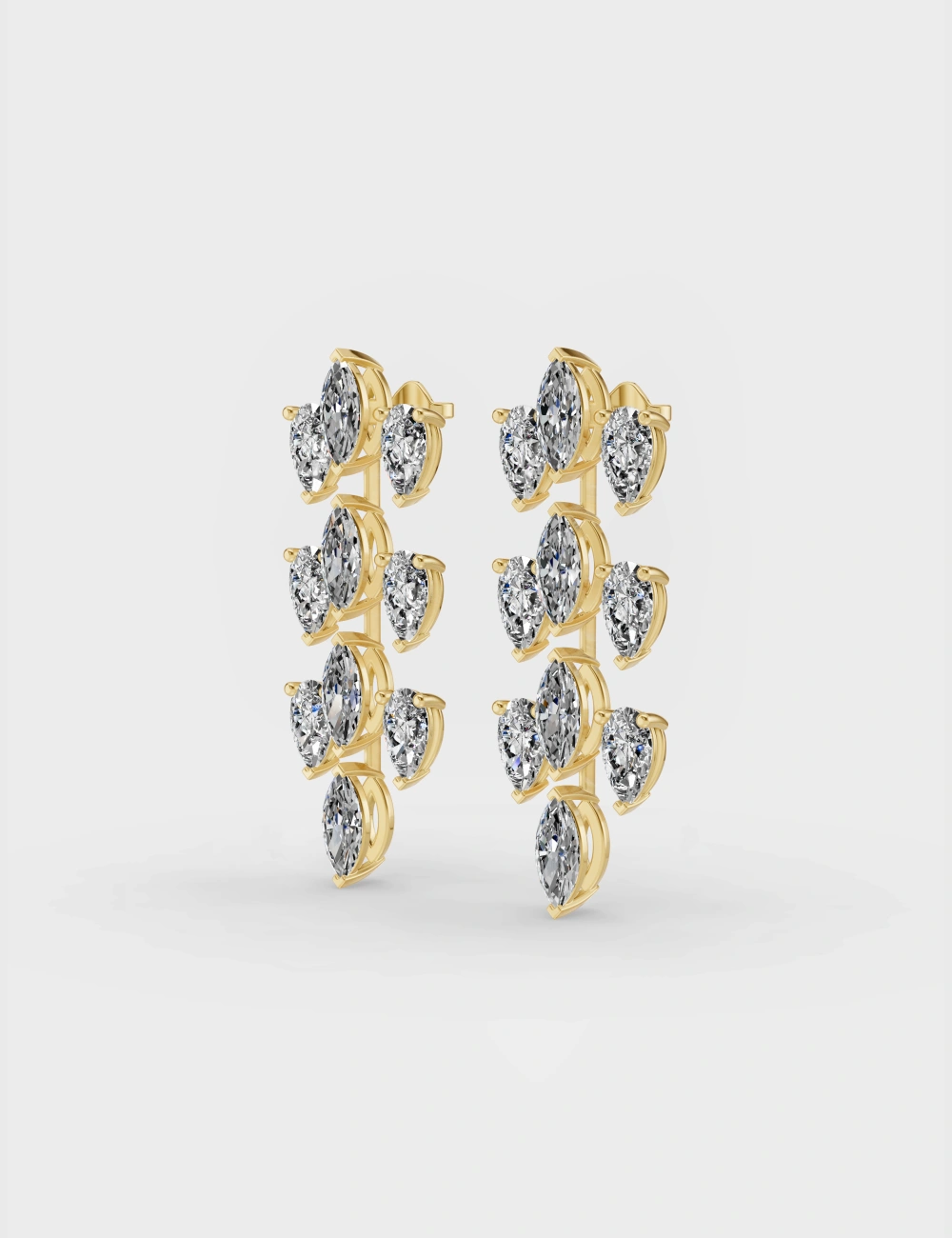 Shimmer Moment Diamond Drops 5.15 carat FG-VVS, Yellow Gold, large, image 2