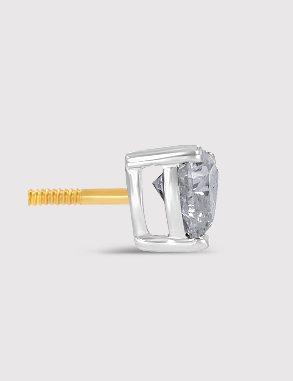 Portia Solitaire Diamond Studs 0.42 cent FG-VVS, Yellow Gold, large, image 3