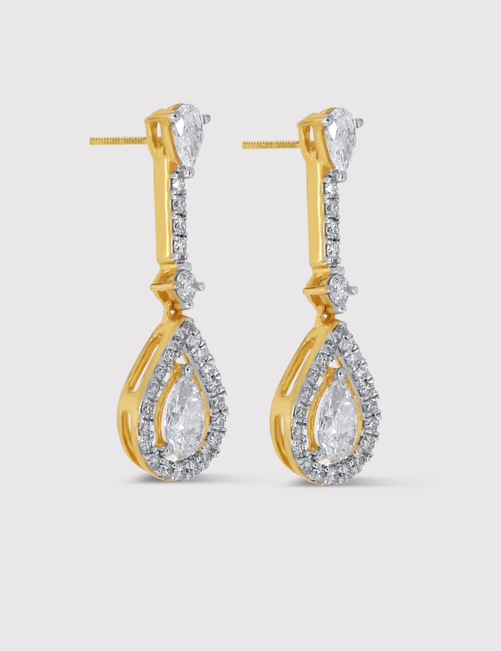 Celestia Diamond Drops 1.57 carat FG-VVS, Yellow Gold, large, image 2