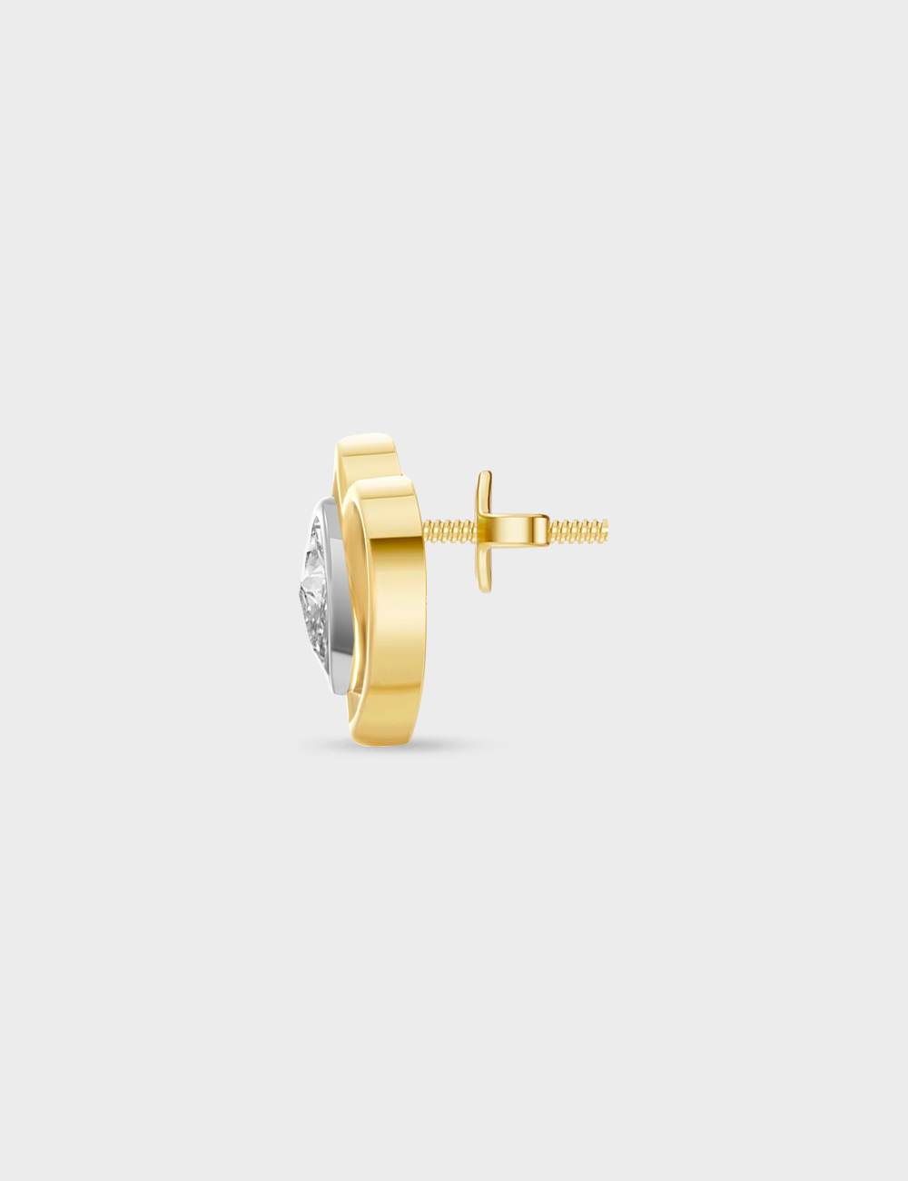 Eclipse Silhouette Lab Grown Diamond Studs 1.53 Carat FG-VVS, Yellow Gold, large, image 3