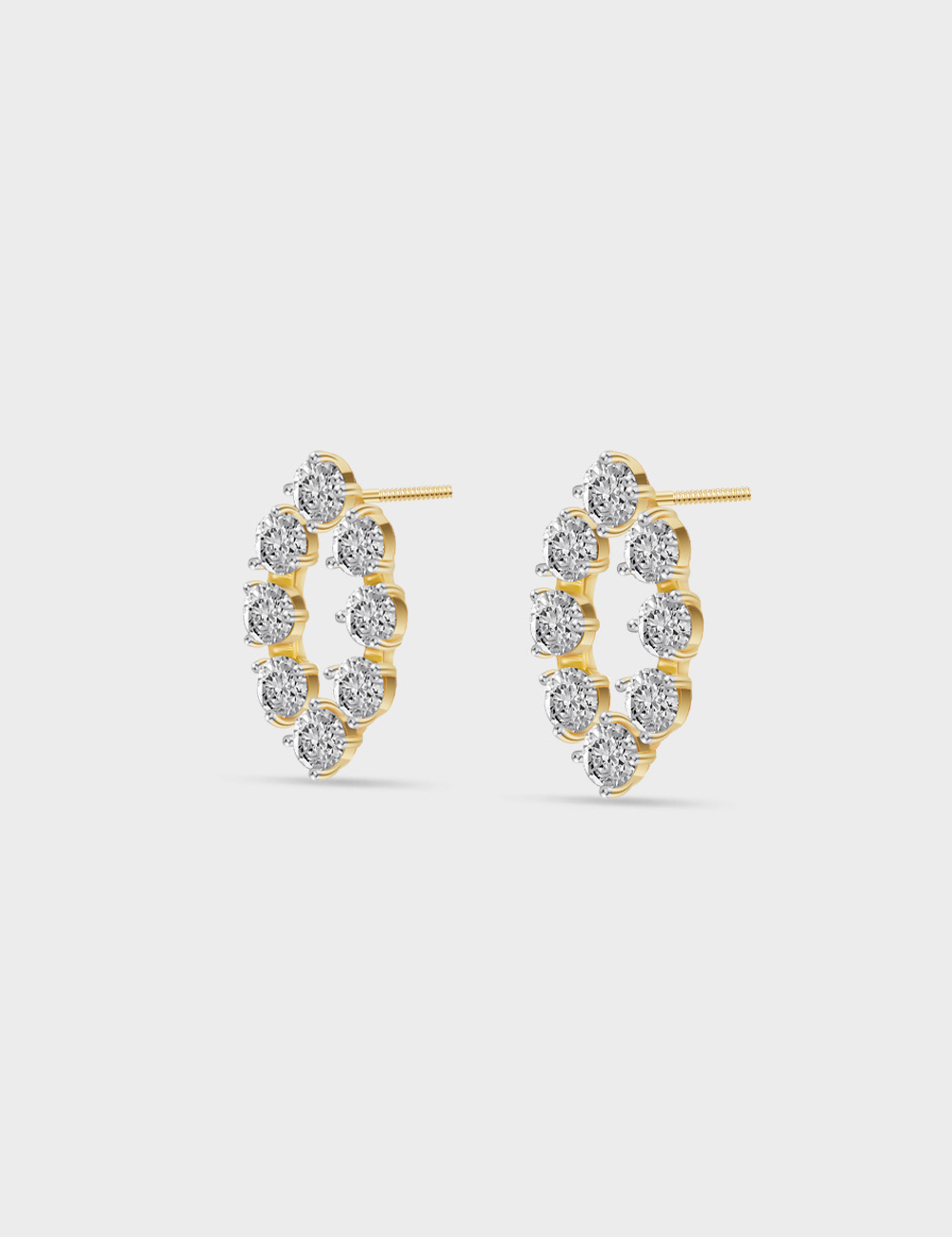 Luma Silhouette Diamond Studs 1.29 carat FG-VVS, Yellow Gold, large, image 2
