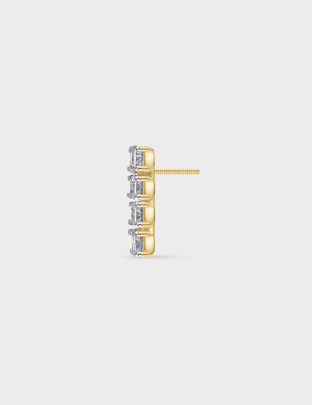 Square Authority Lab Grown Diamond Studs 1.43 Carat FG-VVS, Yellow Gold, large, image 3