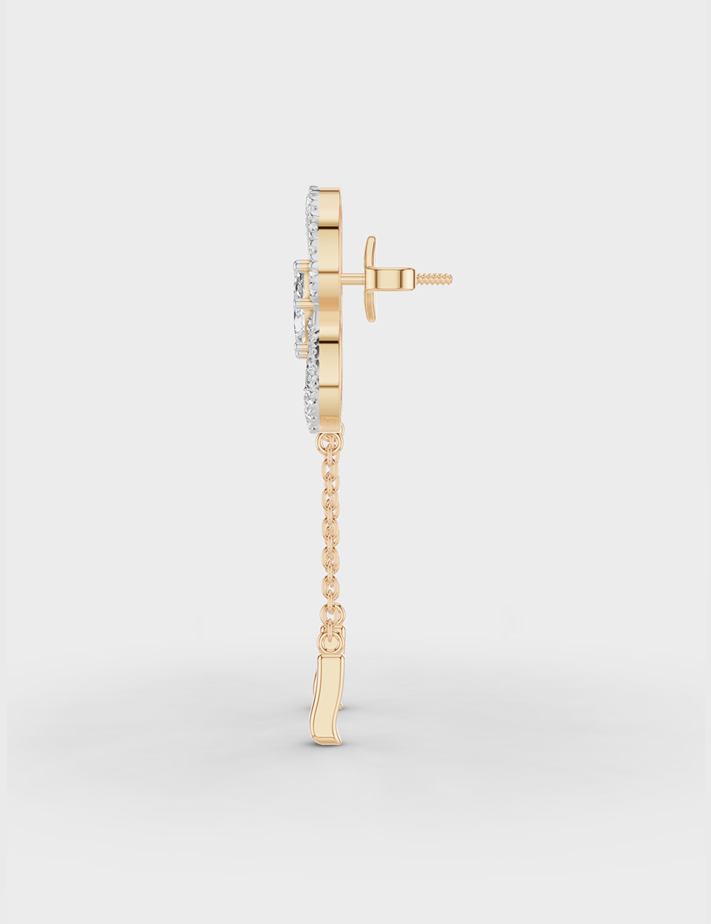 Infinity Diamond Earrings 1 Carat FG-VVS, Yellow Gold, large, image 3