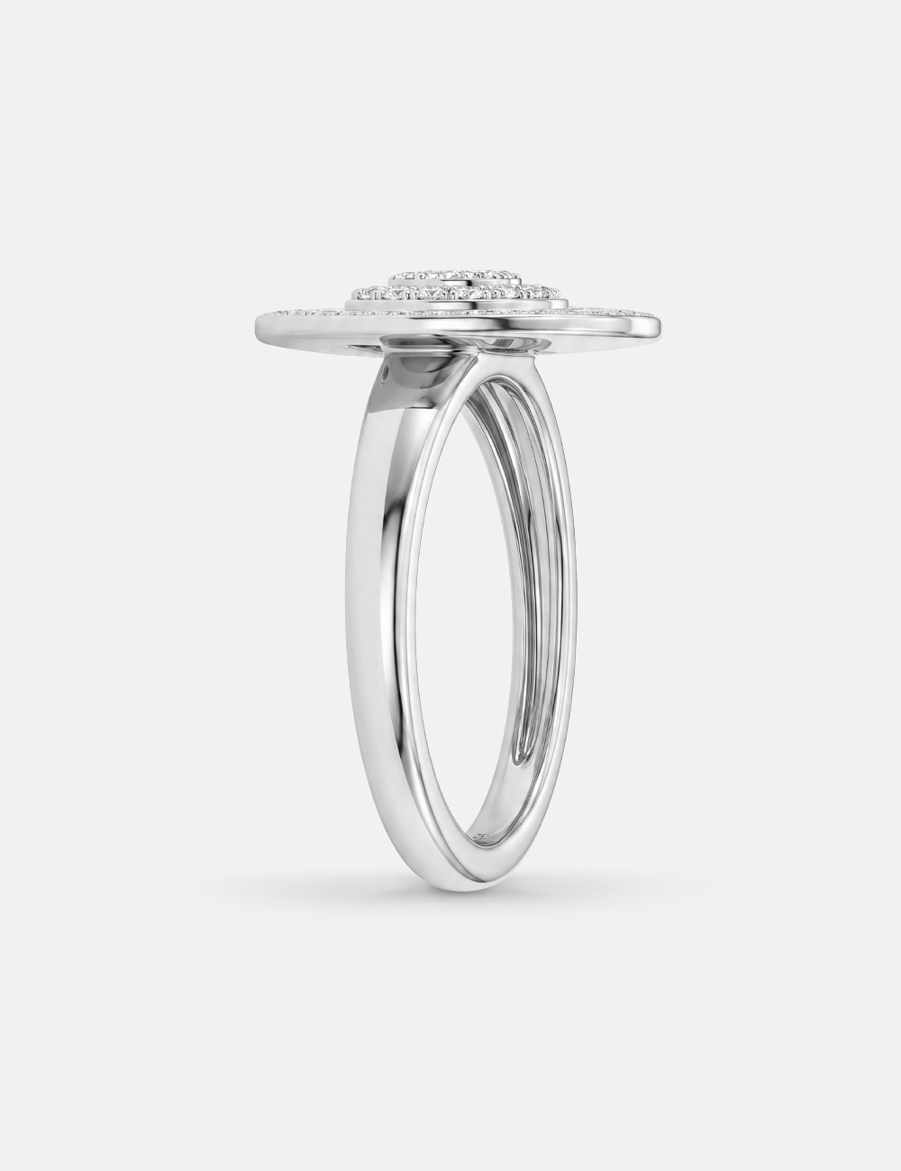 Solstice Silver Lab Grown Diamond Ring 0.19 Cent FG-VVS, White, large, image 3