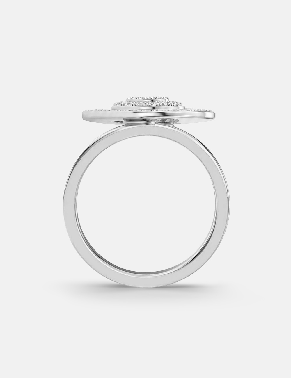 Solstice Silver Lab Grown Diamond Ring 0.19 Cent FG-VVS, White, large, image 4