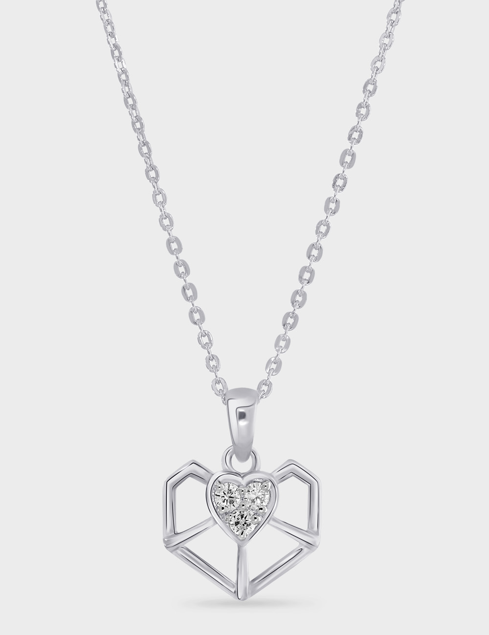 Urban Heartline Diamond Pendant 0.15 cent FG-VVS, White, large, image 1