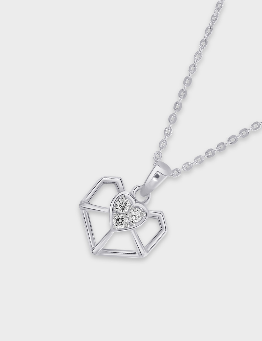 Urban Heartline Diamond Pendant 0.15 cent FG-VVS, White, large, image 2