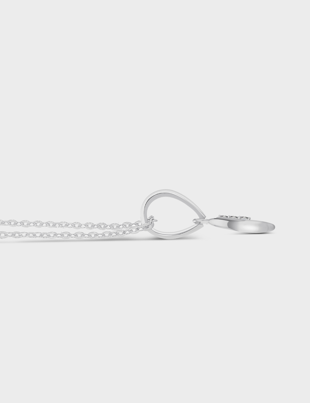 Star Kissed Heart Pendant 0.05 Cent FG-VVS, White, large, image 3