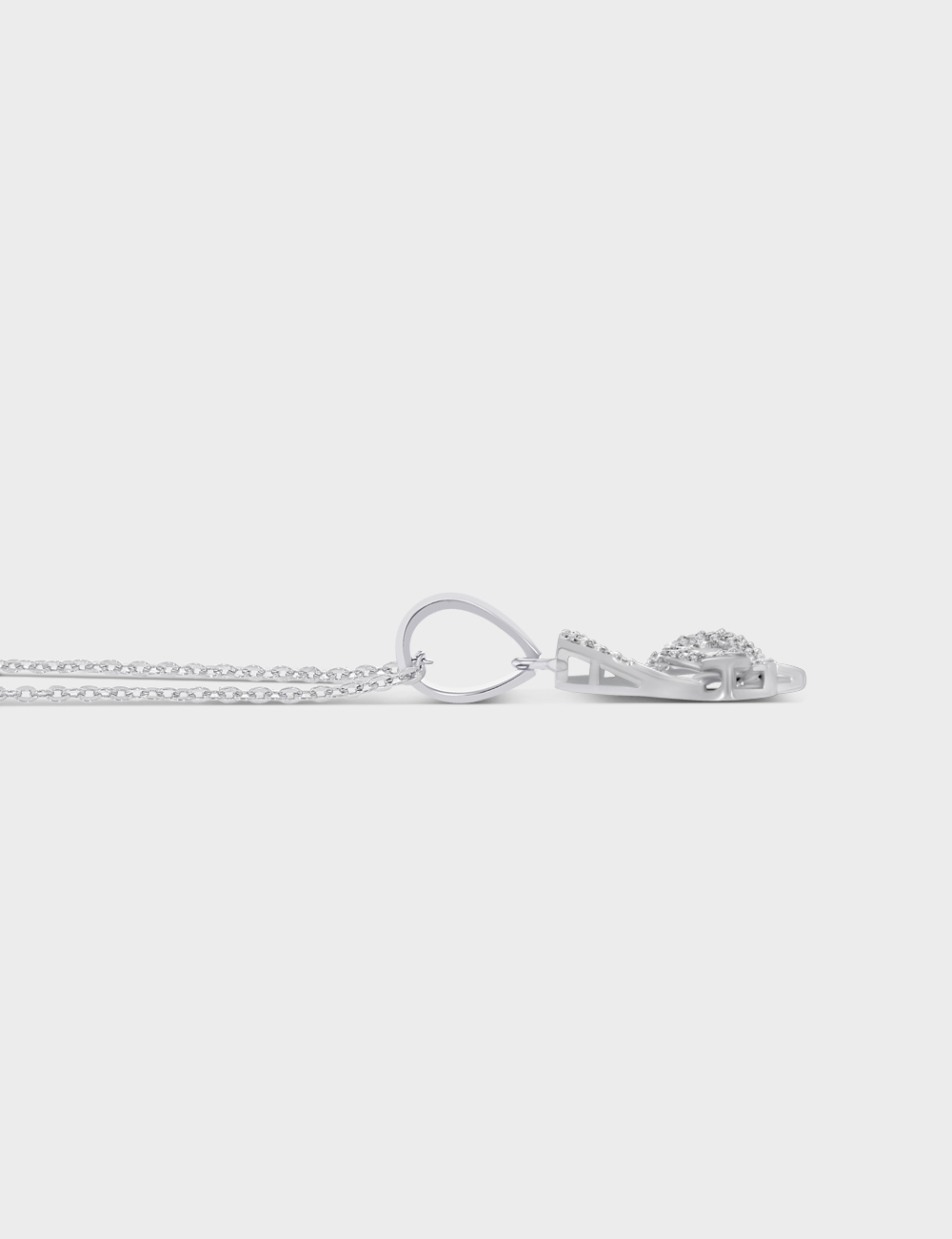 Social Butterfly Diamond Pendant 0.14 Cent FG-VVS, White, large, image 3