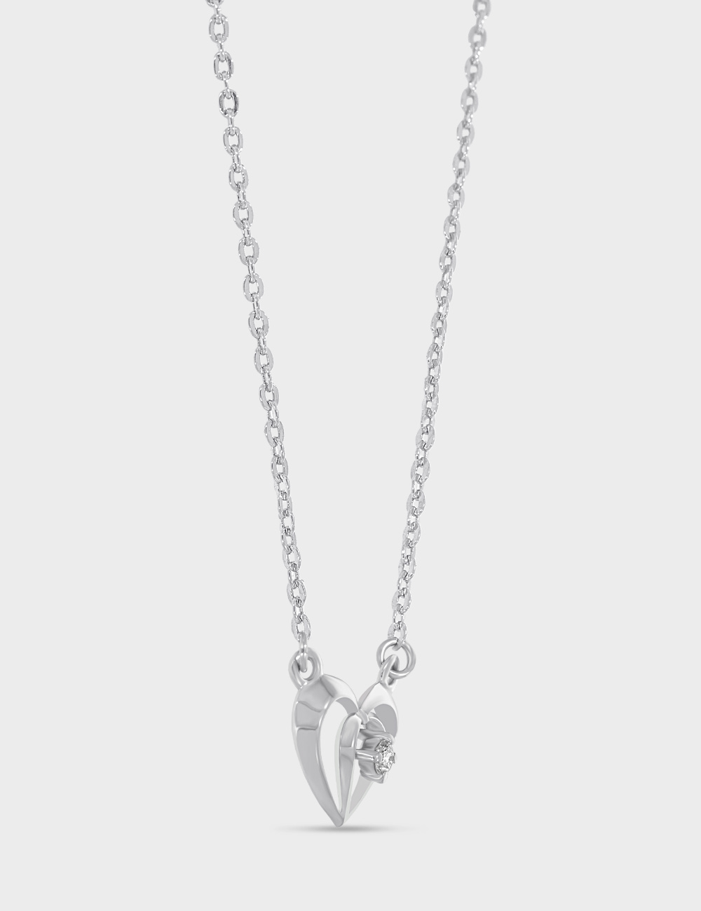 Infinite Bond Diamond Pendant 0.04 Cent FG-VVS, White, large, image 2