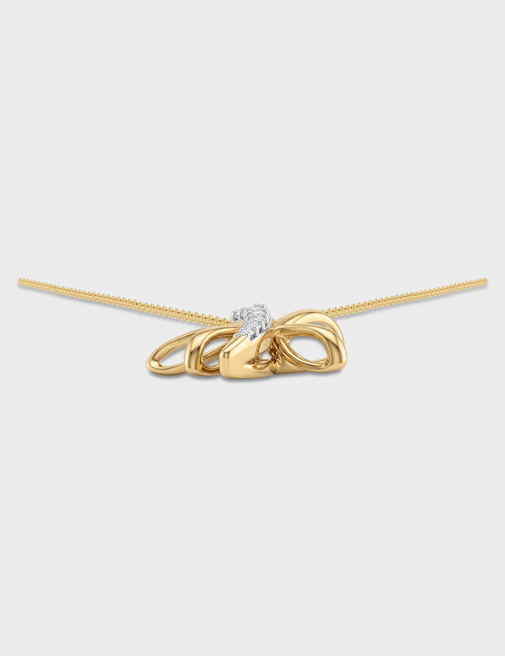 Dragonfly Gold Plated Silver Lab Grown Diamond Pendant 9 Cent FG-VVS, Gold Plated, large, image 4
