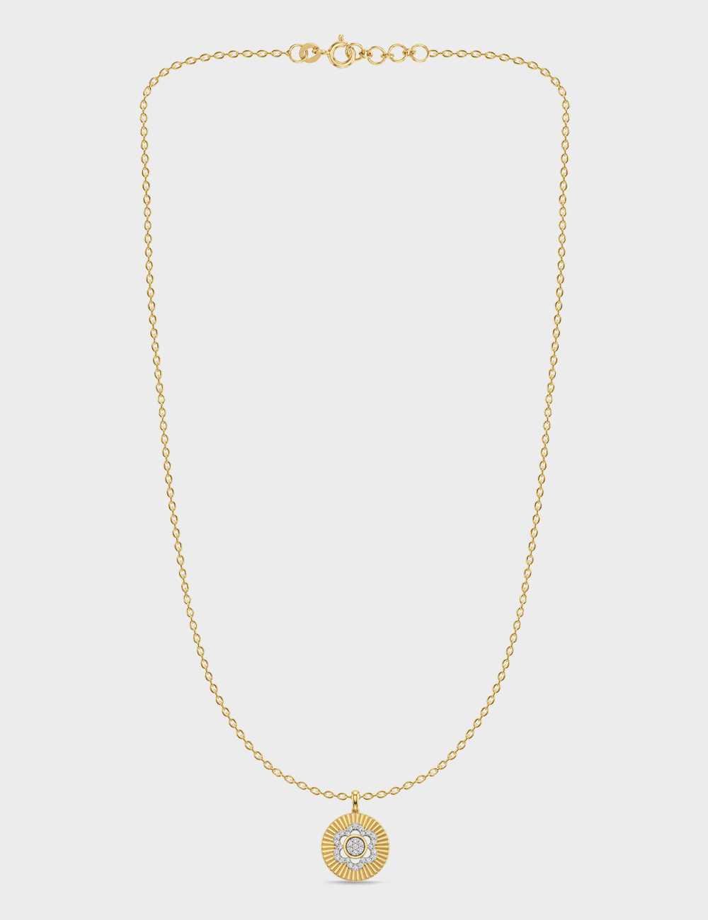 Sunkissed Bloom Gold Plated Silver Lab Grown Diamond Pendant 25 Cent FG-VVS, Gold Plated, large, image 3