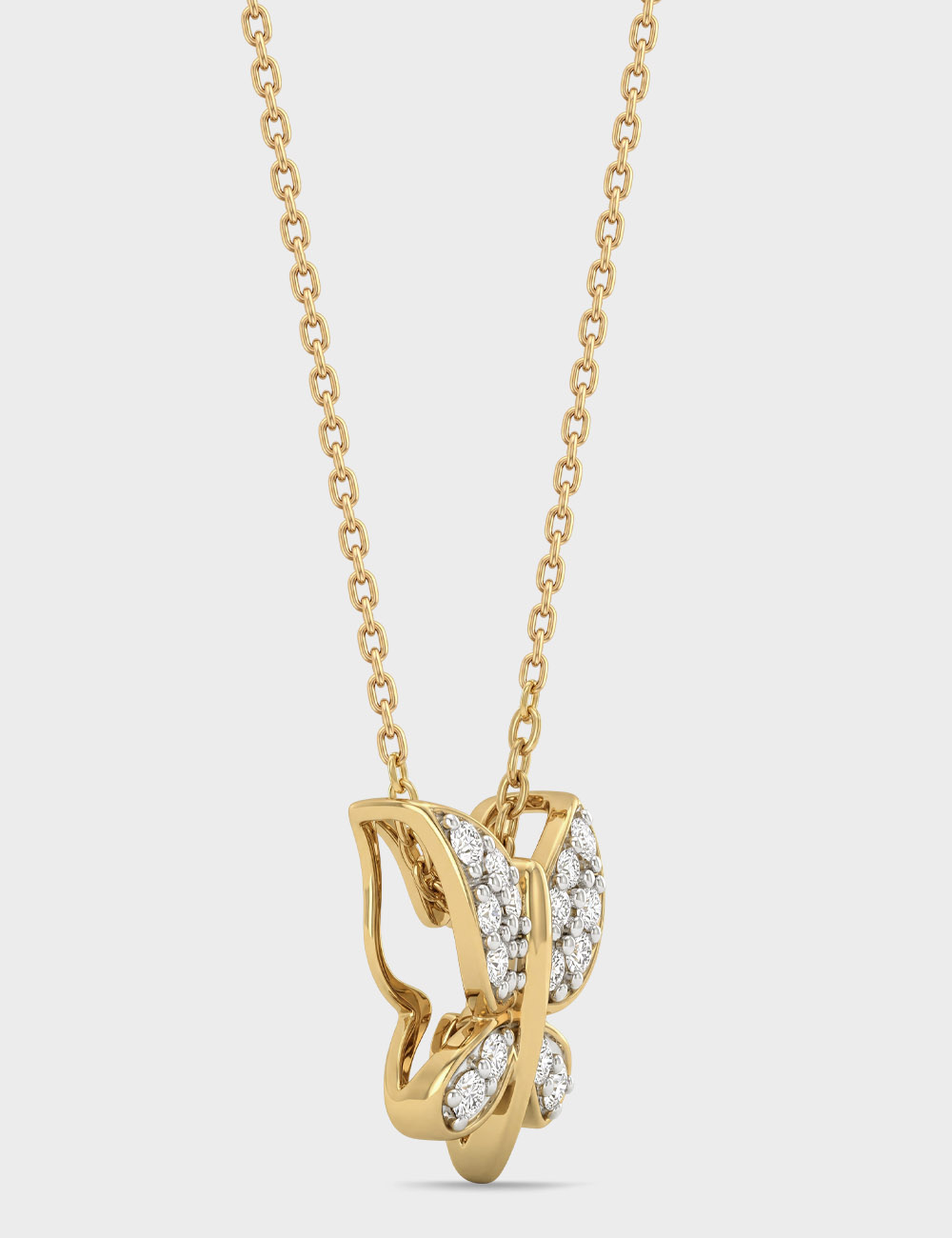 Soar Gold Plated Silver Lab Grown Diamond Pendant 13 Cent FG-VVS, Gold Plated, large, image 2