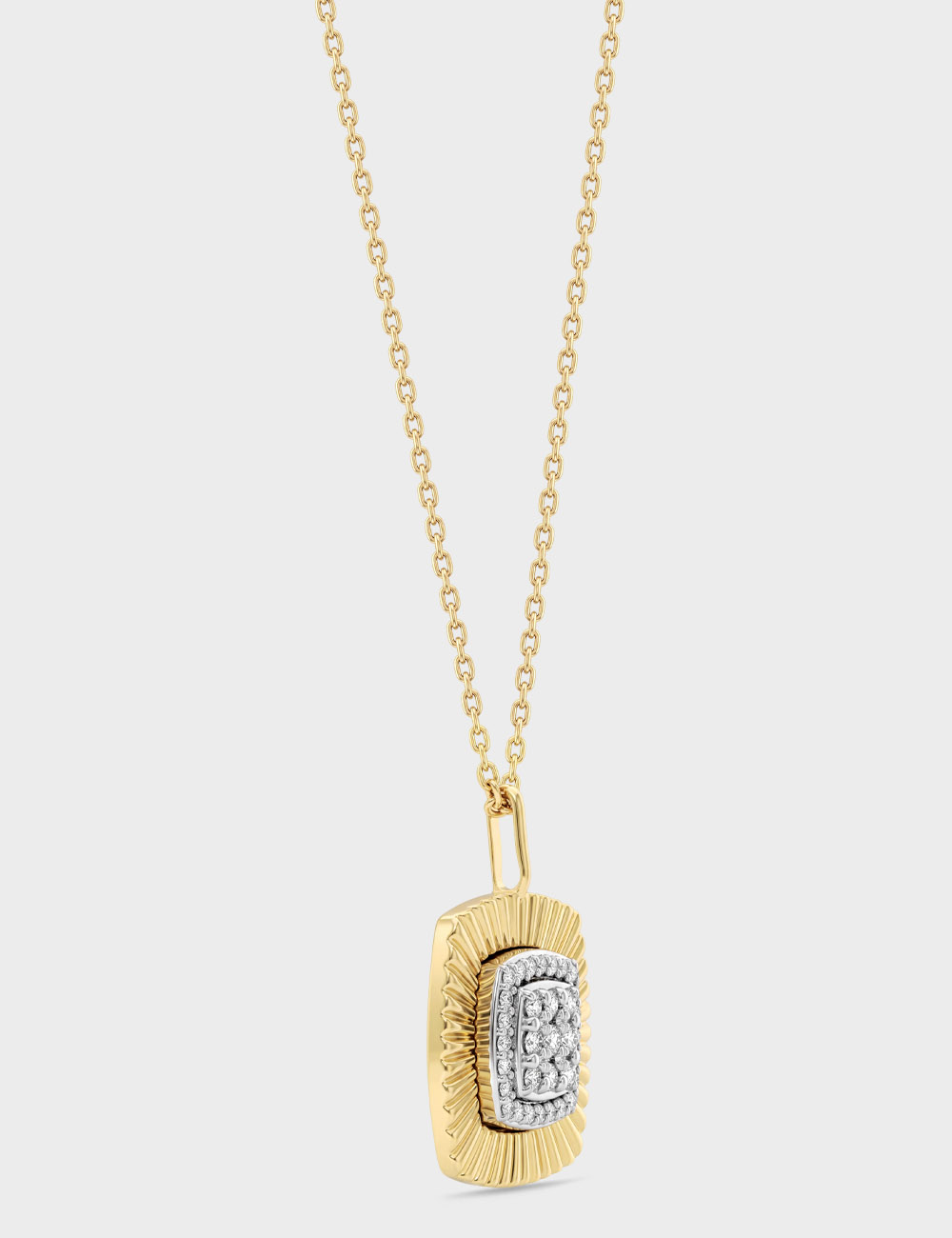 Daylight Gold Plated Silver Lab Grown Diamond Pendant 34 Cent FG-VVS, Gold Plated, large, image 2