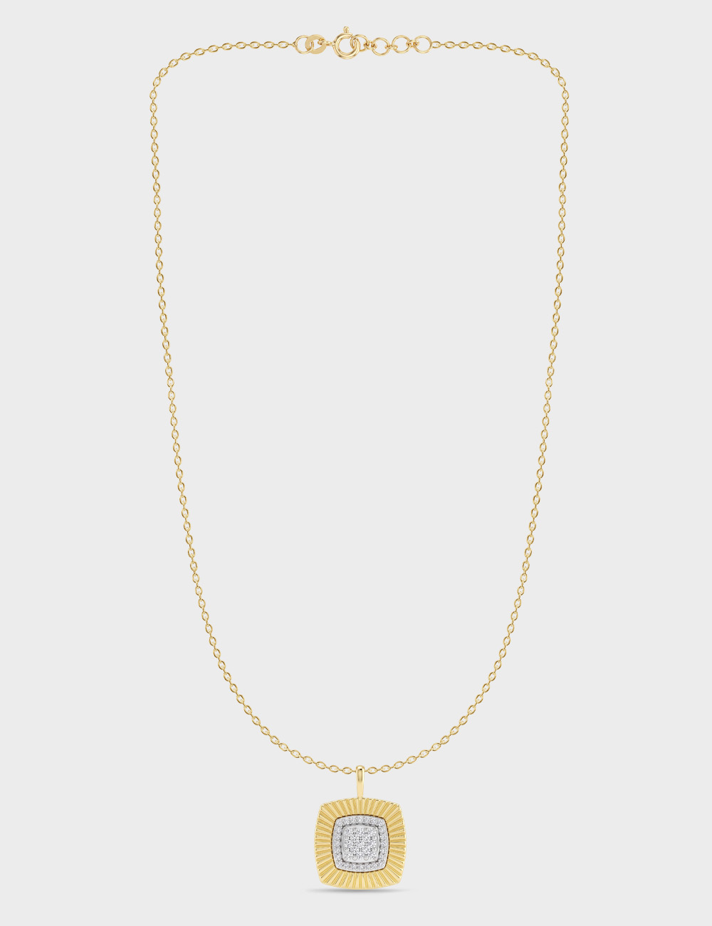 Daylight Gold Plated Silver Lab Grown Diamond Pendant 34 Cent FG-VVS, Gold Plated, large, image 3