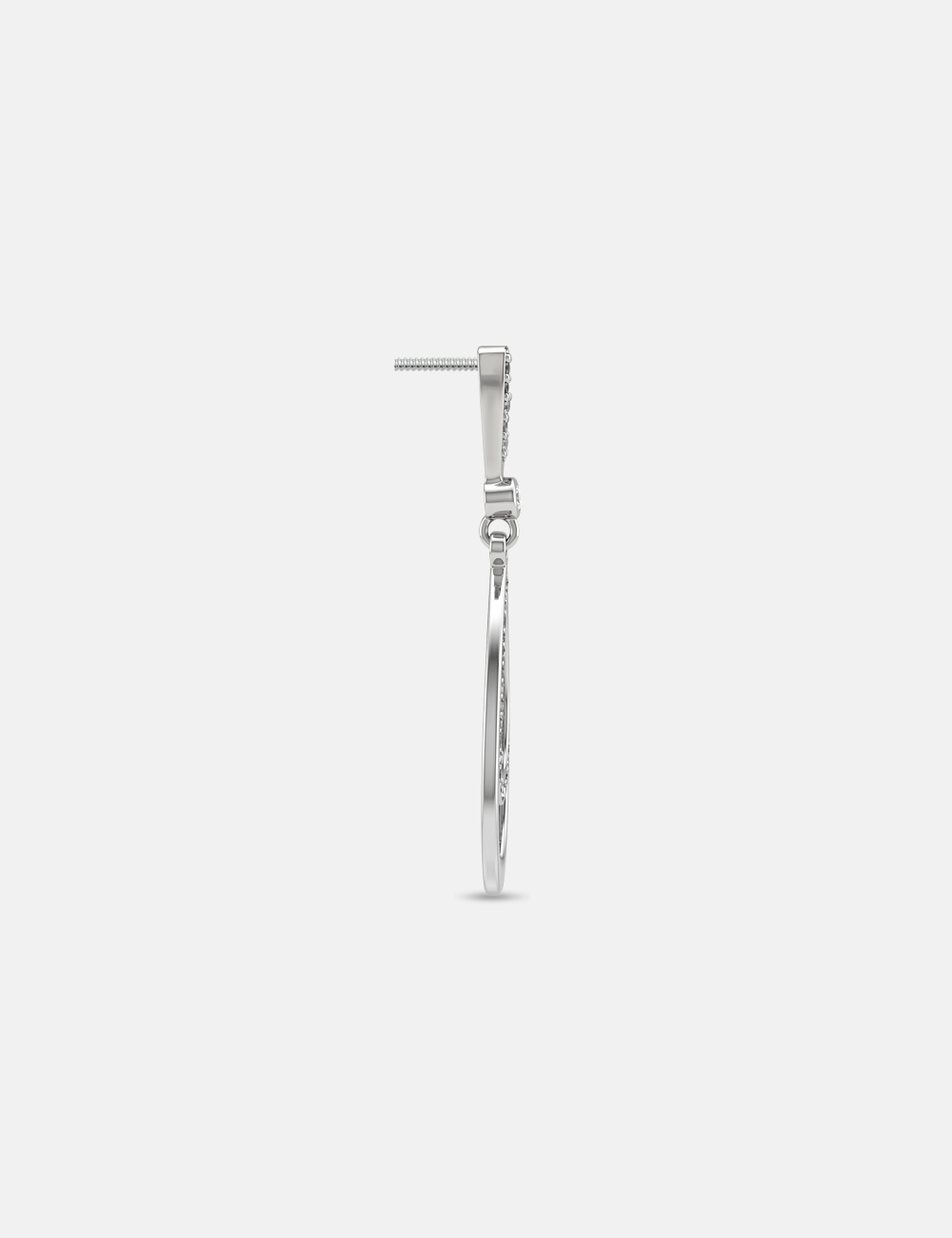 Curvette Silver Lab Grown Diamond Drops 0.14 Cent FG-VVS, White, large, image 3