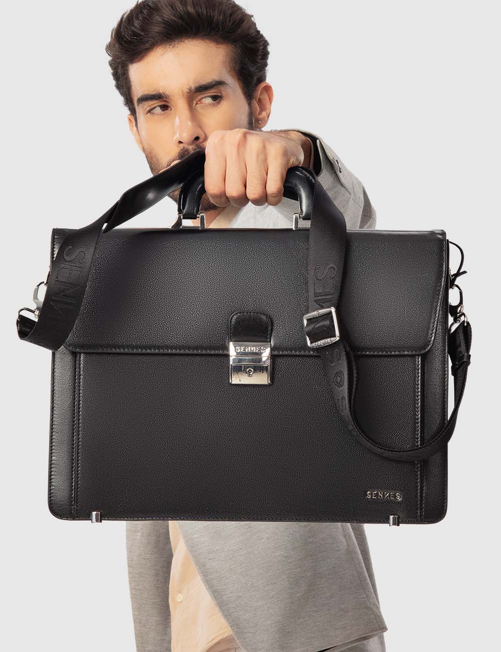 Eterno Laptop Bag, Black, large, image 5