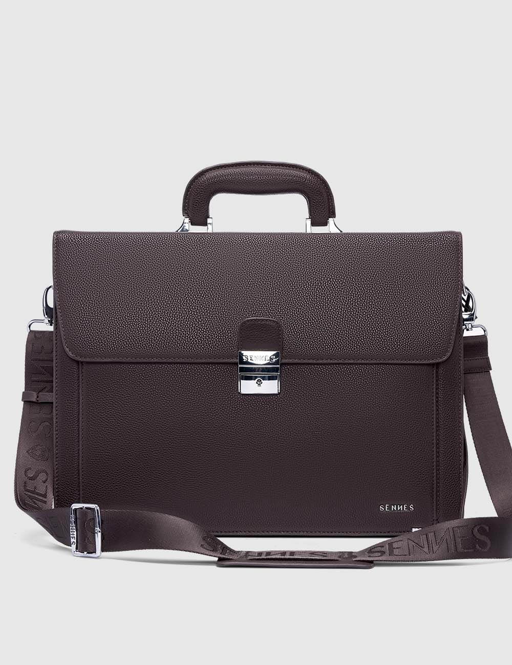 Eterno Laptop Bag, Brown, large, image 1