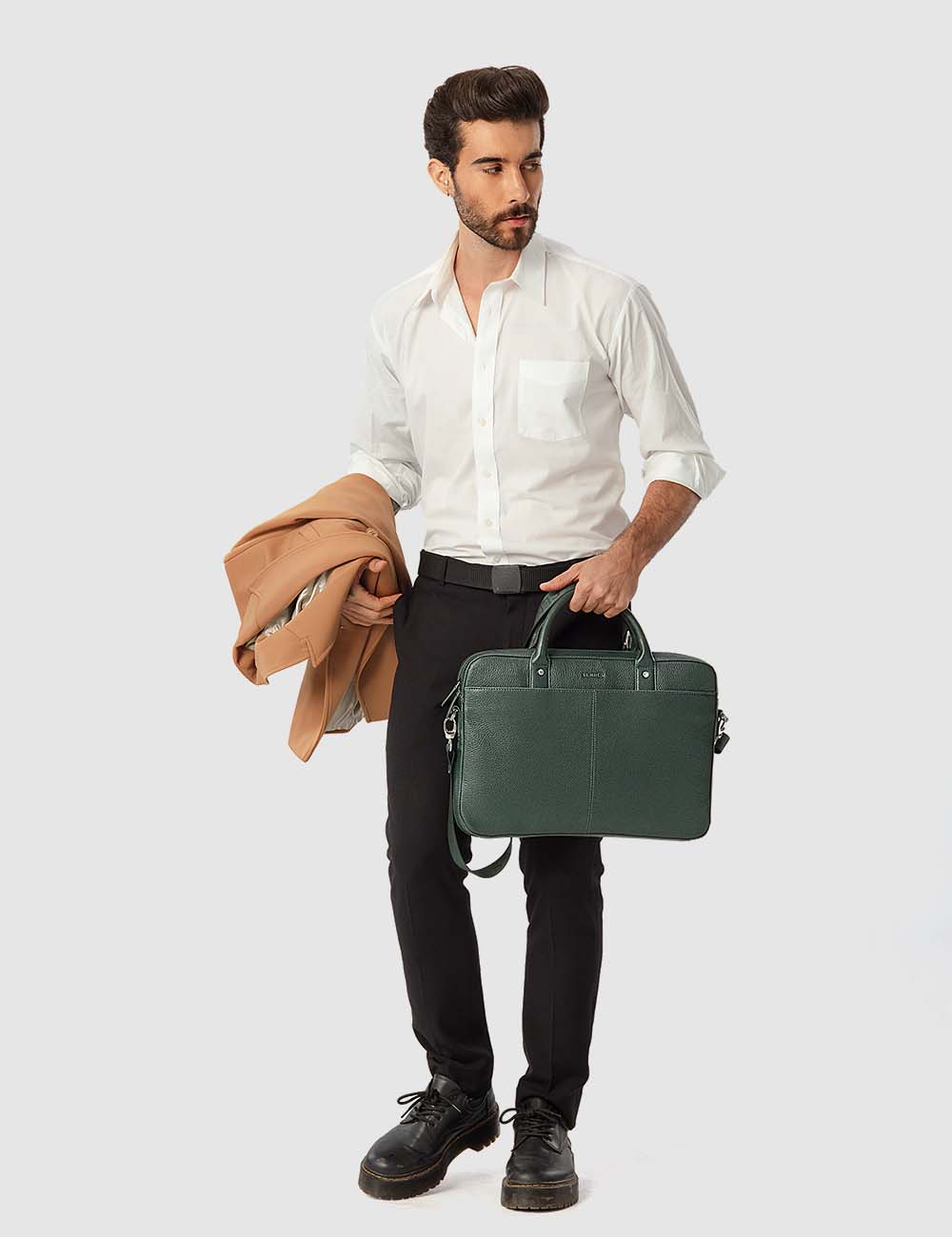 Signorile Laptop Bag, Green, large, image 3