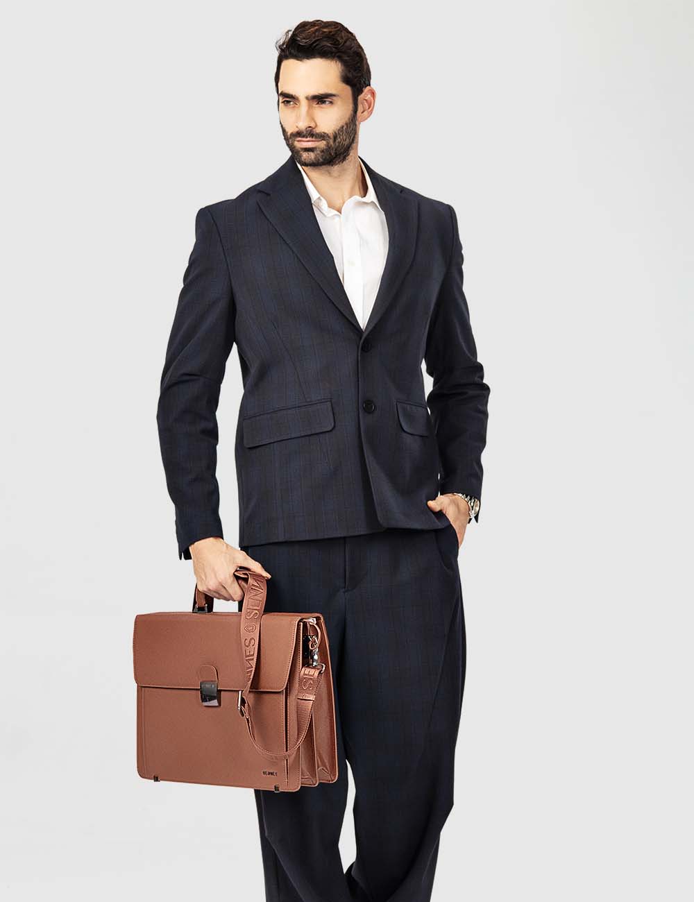Eterno Laptop Bag, Cognac, large, image 4
