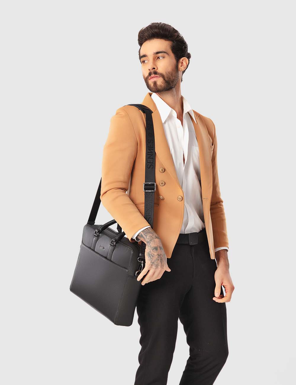 Magnifico Laptop Bag, Black, large, image 2