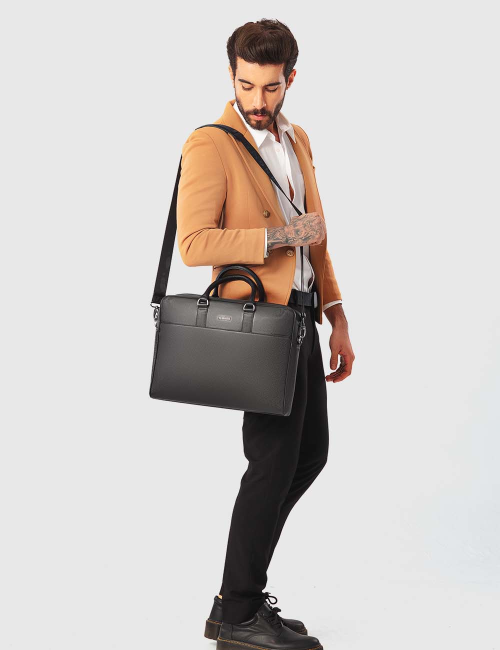 Magnifico Laptop Bag, Black, large, image 7