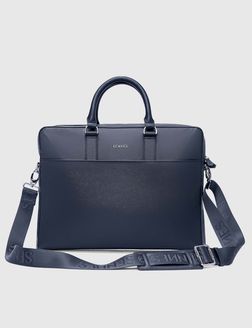 Magnifico Laptop Bag, Navy, large, image 1