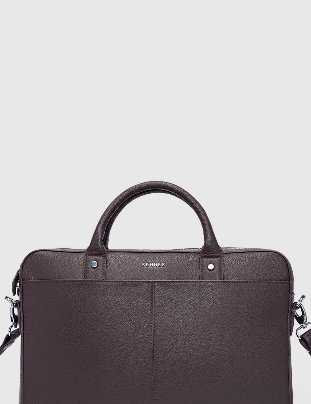 Signorile Laptop Bag, Brown, large, image 6